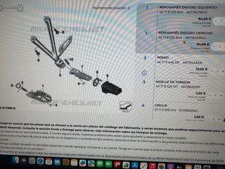 Reposapiés Derecho Enduro 1250 GS Adventure