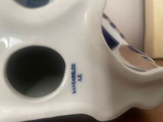 Figura Sargadelos Caballos Azul Blanco Dorado