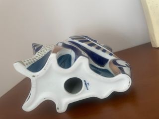 Figura Sargadelos Caballos Azul Blanco Dorado