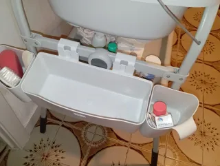 Bañera para bebé con cambiador