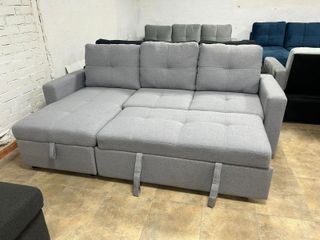 ¡Nuevo! Sofá cama en L con arcon