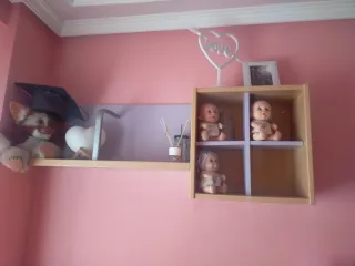 Cama nido de 90, cajones y cama + estantería +cubo