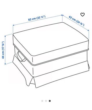 Reposapiés EKTORP Azul Oscuro