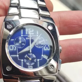 Reloj Breil Cronógrafo Azul y Plateado