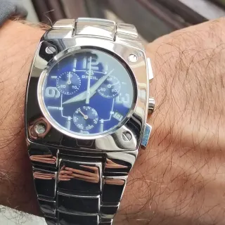 Reloj Breil Cronógrafo Azul y Plateado