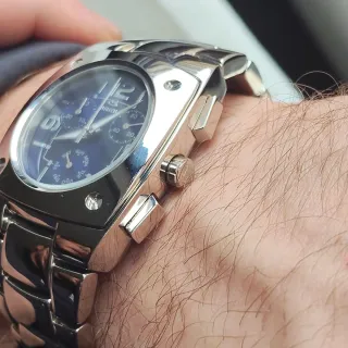 Reloj Breil Cronógrafo Azul y Plateado