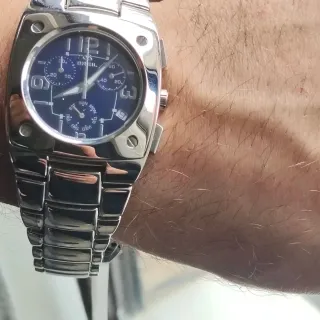Reloj Breil Cronógrafo Azul y Plateado