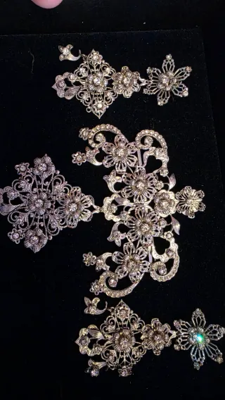 Aderezo Novia Alicantina Plata