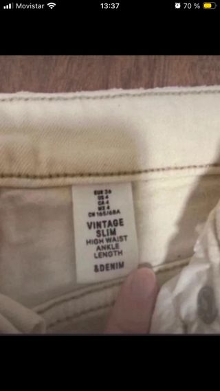 Pantalones H&M beige talla S