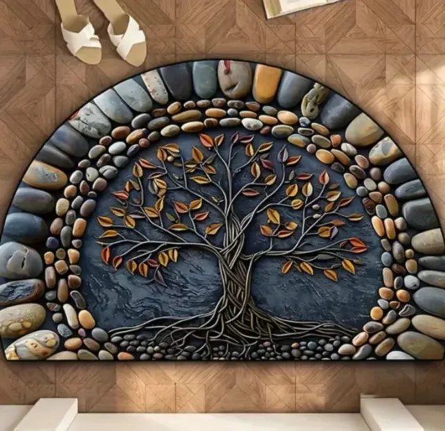 Alfombrilla Árbol de la Vida Piedras 40 x 60cm