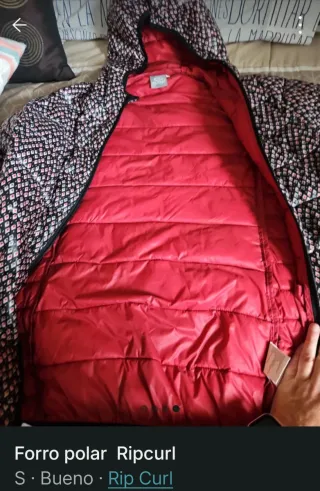 Ripcurl Forro Polar Negro y Rosa