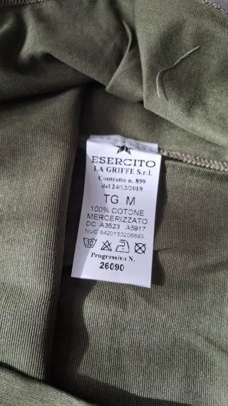 Maglietta militare manica corta tg M verde