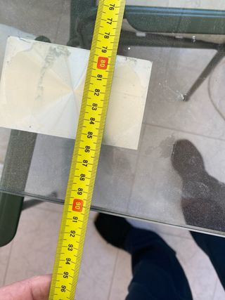 Mesa de cristal 180x190cm