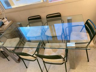 Mesa de cristal 180x190cm