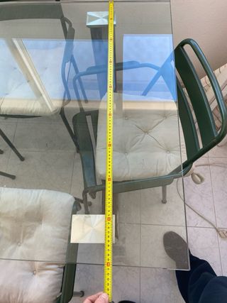 Mesa de cristal 180x190cm