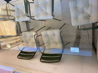 Mesa de cristal 180x190cm