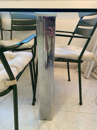 Mesa de cristal 180x190cm