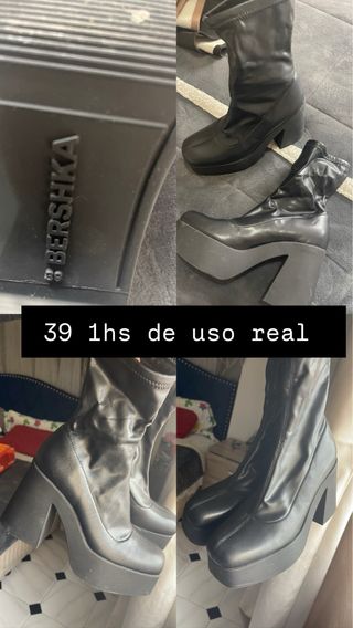 Botas Bershka plataforma tacón