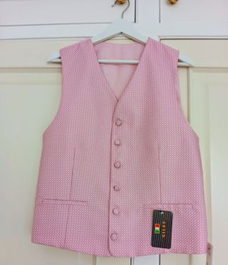 Chaleco de vestir rosa para caballero