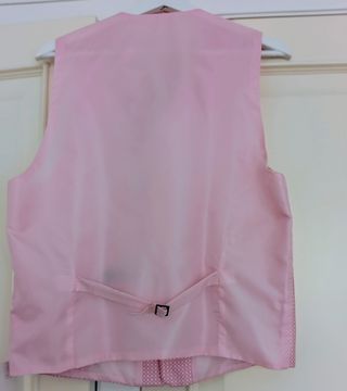 Chaleco de vestir rosa para caballero