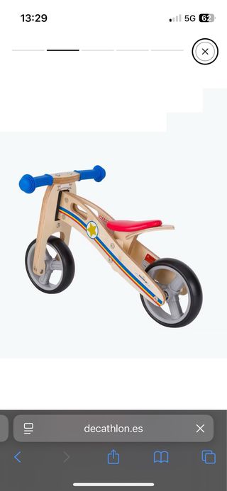Bicicleta equilibrio madera infantil niño niña