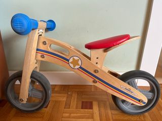 Bicicleta equilibrio madera infantil niño niña