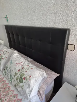 Cabecero Cama 150 Negro Piel Perfecto