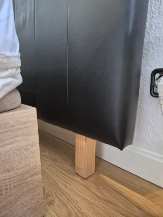 Cabecero Cama 150 Negro Piel Perfecto