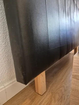 Cabecero Cama 150 Negro Piel Perfecto