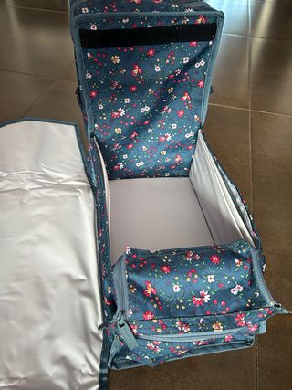 Cambiador portátil bebé floral