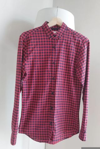 Camisa cuadros roja y negra Talla XS