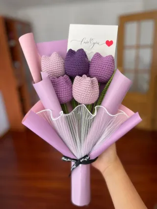 Flores tejidas a crochet