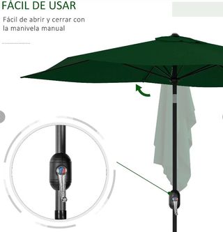 Sombrilla de Jardín 205x290x248 cm