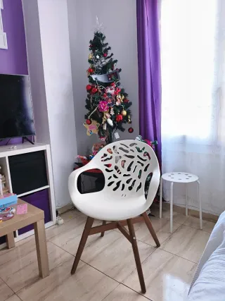 Silla Diseño Comedor/Oficina Blanca Madera