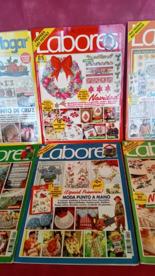 LOTE DE 8 REVISTAS VINTAGE LABORES DEL HOGAR