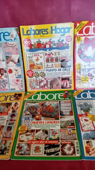 LOTE DE 8 REVISTAS VINTAGE LABORES DEL HOGAR