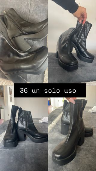 Botines negros talla 36