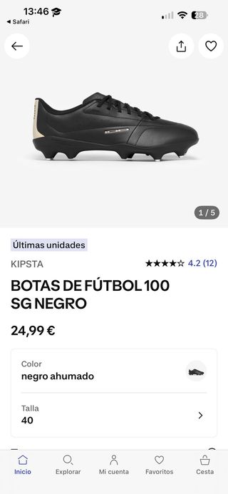 Botas de fútbol Kipsta Talla 42