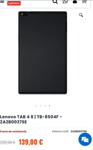 Tablet Lenovo Tab 4 8 TB8504F Negra 320g