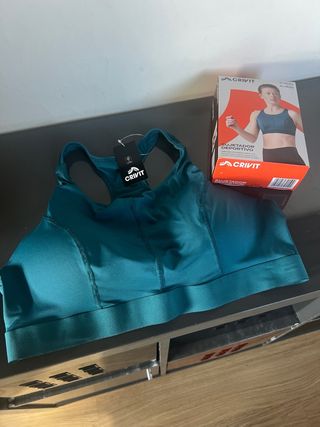 Sujetador deportivo Crivit Teal Talla XL