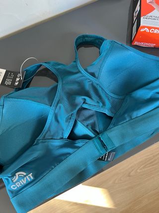 Sujetador deportivo Crivit Teal Talla XL