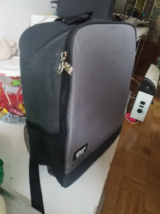 Mochila Food Lover Negra y Gris para ordenador etc