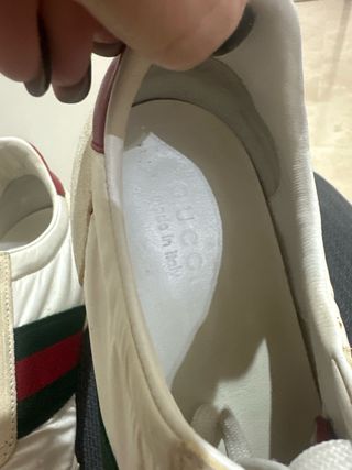 Zapatillas Gucci Beige y Rojo