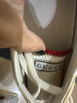 Zapatillas Gucci Beige y Rojo