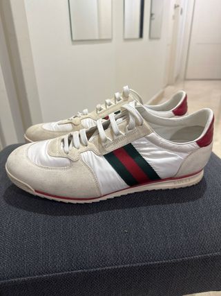Zapatillas Gucci Beige y Rojo