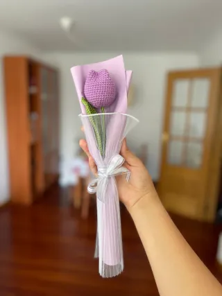 Flores tejidas a crochet