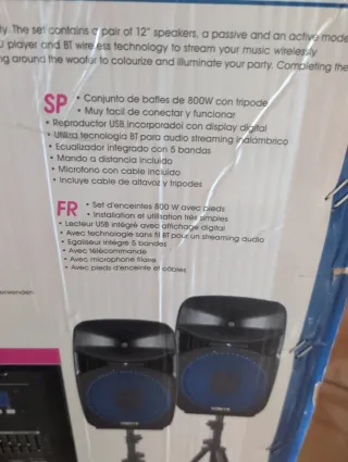 Altavoces Vonyx 800W+ Behringer DX626