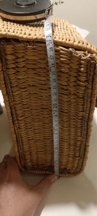 Alforja de mimbre para bicicleta