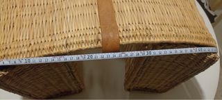 Alforja de mimbre para bicicleta