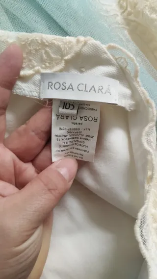 Vestido de Comunión Rosa Clará Azul/Blanco